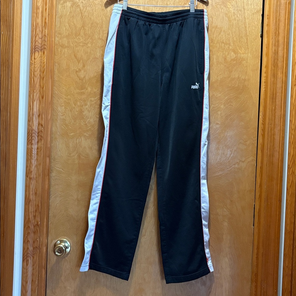 Puma Black Joggers with White Accents
